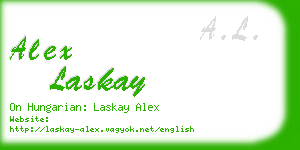 alex laskay business card